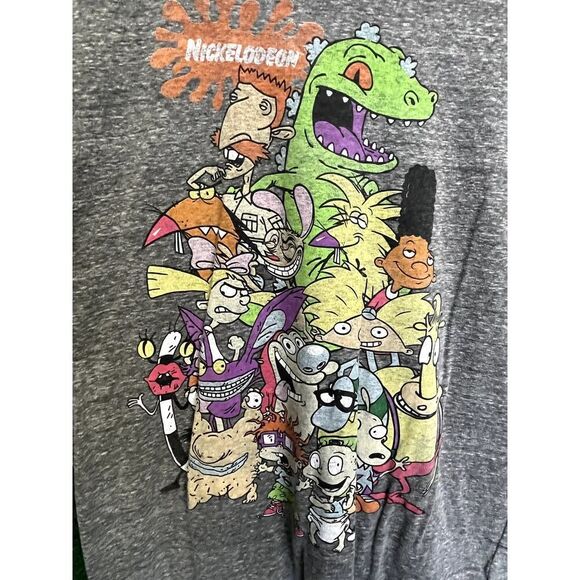 Nickelodeon Rugrats 90s Style Gray T-Shirt Size Large Unisex Gift Cartoon - Picture 2 of 4